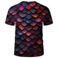 thumbnail image 6 of IWRICH Novelty Short Sleeve T Shirts for Men Crewneck Shirt Funny Fashion Fish Scale Tees Casual Printed Tops 06-Dark Purple L, 6 of 6