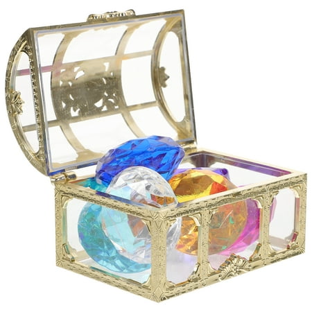 

1 Set Treasure Pirate Box Summer Swimming Gems Diamonds Random Gems Color