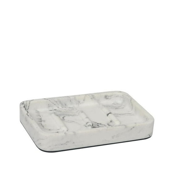 hometrends Faux Marble White Soap Dish, 1 sandstone soap dish for bathroom use, Sandstone soap dish