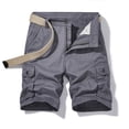 thumbnail image 1 of Abcnature Men's Athletic Shorts, Sports Gym Running Short Pants, Men Casual Solid Zipper Button Pockets Cropped Cargo Shorts, Cargo Casual Hiking Shorts Gray XXL, 1 of 2