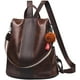 thumbnail image 1 of Mochila de mujer Arco Iris Latino retro de PU suave color negro, 1 of 3