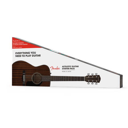 Fender CC-60S Solid Top All Mahogany Concert Acoustic Guitar Pack w/Bag