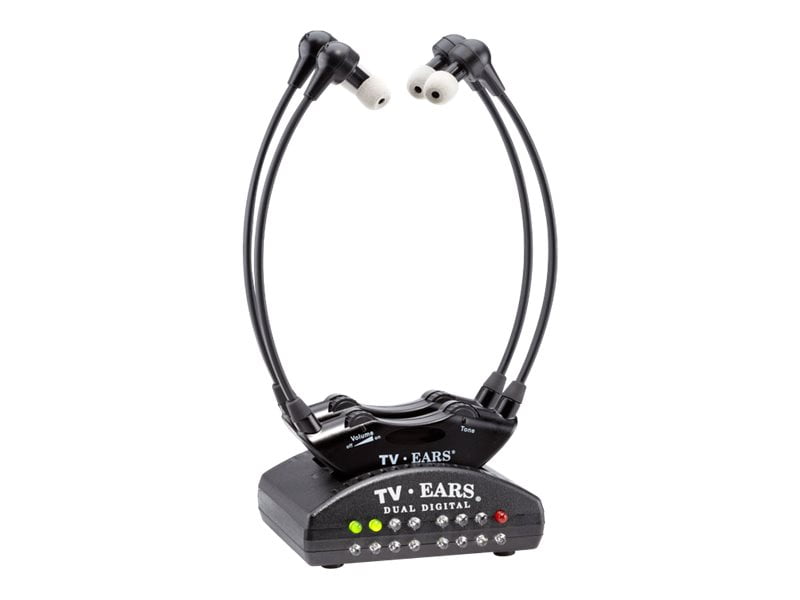 TV Ears 5.0 Dual Digital Headphones underchin infrared