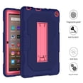 thumbnail image 6 of SaniMore for Amazon Fire HD 8 & 8 Plus (10th Generation, 2020) Back Case Hidden Kickstand Heavy Duty Protective Tri-layer Hybird Shockproof Rubber Case for Amazon Fire HD 8 & 8 Plus, Navy/Rose, 6 of 8
