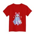 thumbnail image 4 of Staki Halloween Toddler Clothes Girls Halloween Shirts Toddler Short Sleeve Toddler Girls Tee Tops(Brick Red,2-3 Months), 4 of 5