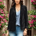 thumbnail image 2 of Siilsaa Women's Blazers & Suit Jackets Open Front Cardigan Jacket Work Office Blazer Black,M, 2 of 4