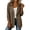 Khaki, variant on Jackets for Women Solid Color Spring Autumn Casual Button Down Long Sleeved Windbreaker Coat Fall Winter Track Jackets with Pockets 2026 Fall Coat Tops