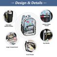 thumbnail image 5 of Large Clear PVC Backpack Heavy Duty See Through Backpack for Adults Work Travel, Blue Transport Print Printed 12L, 5 of 8