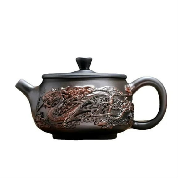Chinese Yixing Purple Clay Tea Pot 180ml Zisha Filter Teaware Customized Beauty Tea Infuser Hand-carved Dragon Pattern Teapot