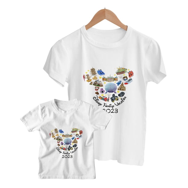 Disney Family Vacation Women T-shirts 2023 Minnie Princess Print Ropa Aesthetic Mujer Short Sleeve Casual Y2k Fashion Tops TeeKids-12T(1pc) Gao Jinjia LED