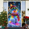 thumbnail image 6 of Uxgjfwu Christmas Door Cover with Snowman Design, Holiday Party Decoration Door Hanging, Festive Door Front Decor for Seasonal Display, Entryway Decor, 6 of 7