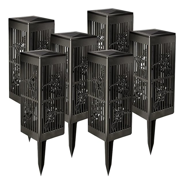 Naiovety 6 uds., lámpara Solar hueca para césped, luz cálida, luz Solar, luz Solar para paisaje, luz de camino para césped, Patio, camino, jardín Iluminación y accesorios Naiovety HA019254-00