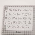 thumbnail image 3 of Rongfmy 10 Pieces Alphabet Stencils Letter Painting Templates for DIY Crafts Card Making, 3 of 8