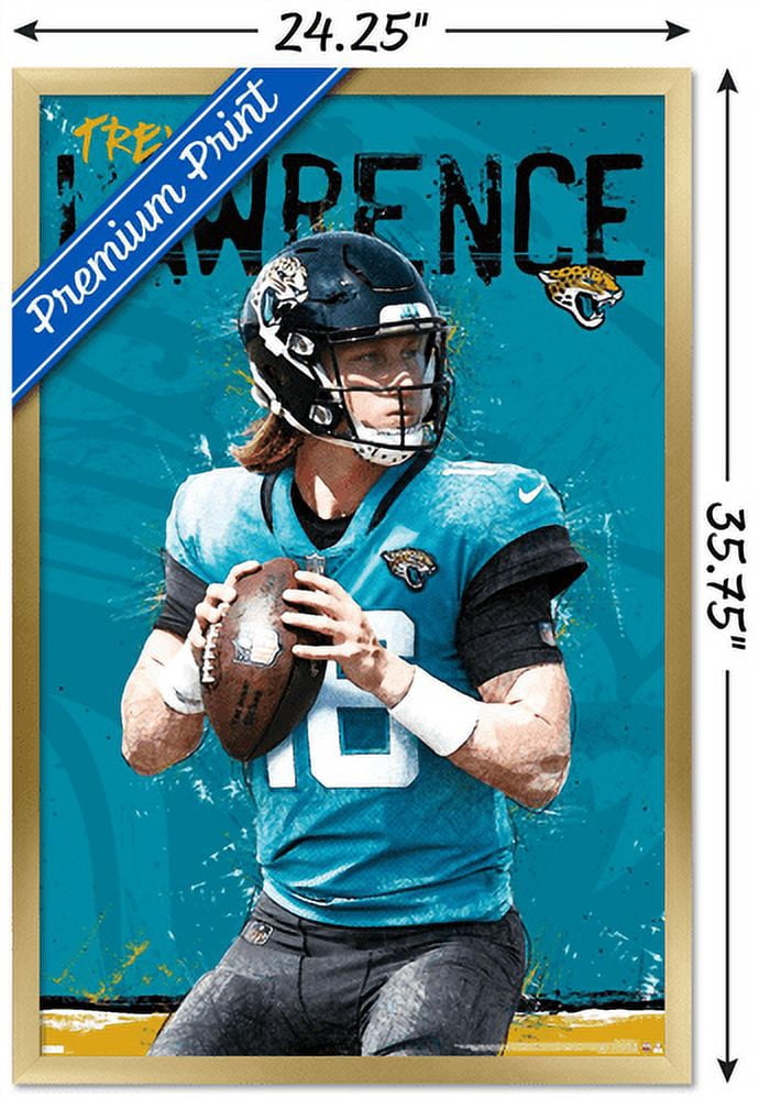 NFL Jacksonville Jaguars - Trevor Lawrence 21 Wall Poster, 22.375" x 34", Framed