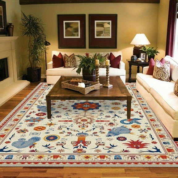 5.3'x7.5' carpet runners non slip non-slip carpet runners area rug for office machine washable area rug rust area rug