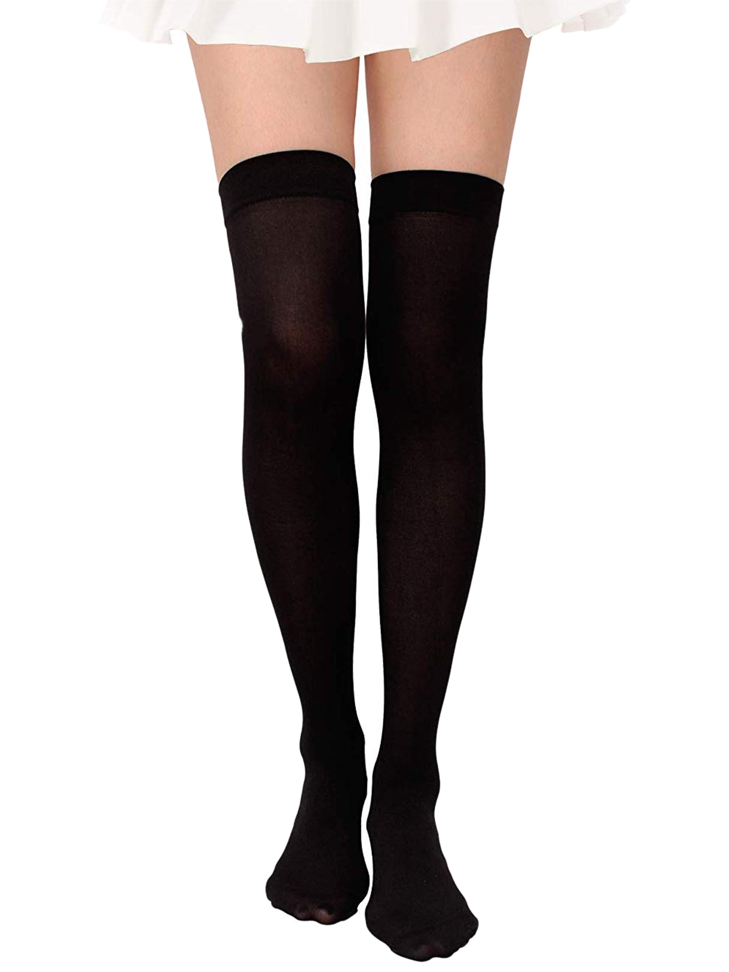 Sheer Thigh High Stockings Adult Womens Black/Red/White Hosiery Std/Plus Sizes 