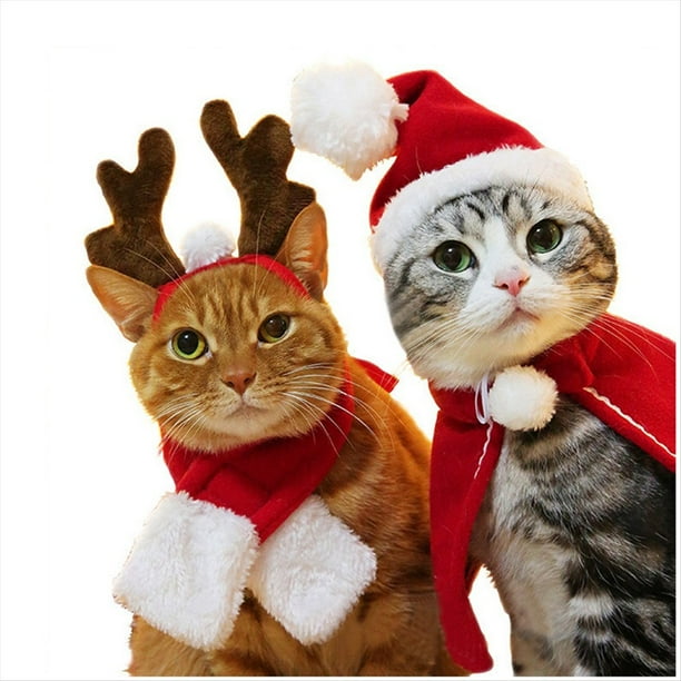 Sombrero Navideño de Halloween para Mascota, Disfraz para , Perro, , Bufanda, Regalo de Año , Papá , Invierno, Halloween, Suministros para Perros y Gatos.