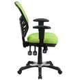 thumbnail image 6 of Emma + Oliver Mid-Back Green Mesh Multifunction Ergonomic Office Chair - Adjustable Arms, 6 of 10