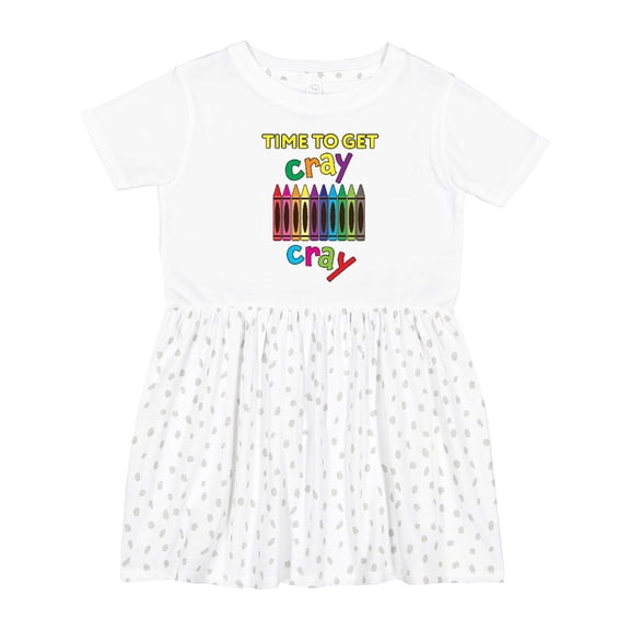 Inktastic Time to Get Cray Cray Crayons Humor Girls Toddler Dress