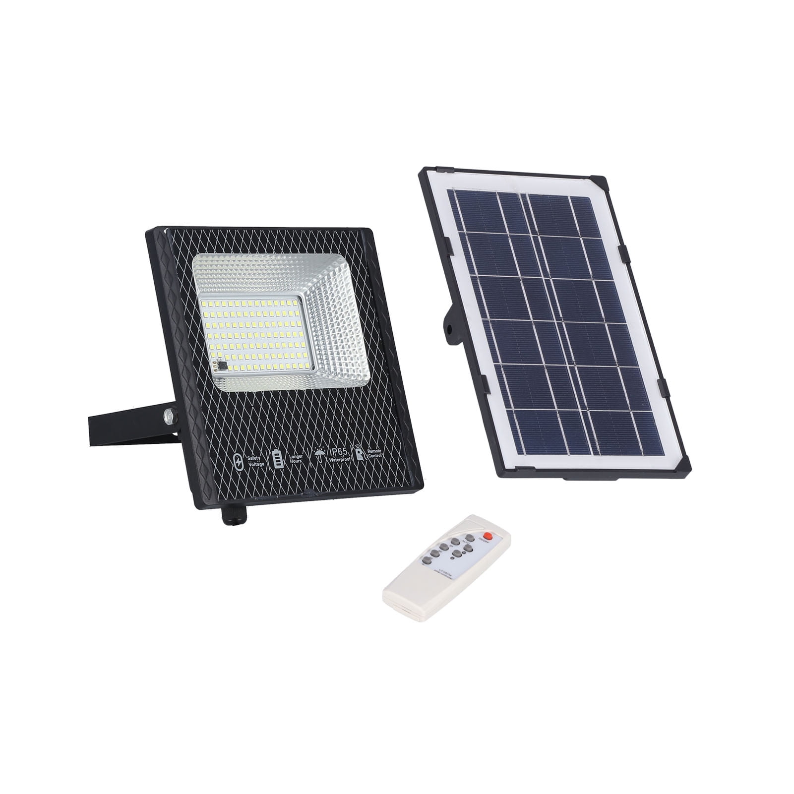 Details about    80W Solar Street Lights Outdoor Lamp 84 LEDs 1500lm IP67 Light with Anti 