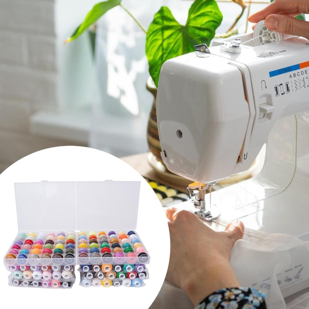 72Pcs Polyester Sewing Thread Sewing Machine Bobbin Thread Set for Hand Stitching Sewing Machine Needlework Craft