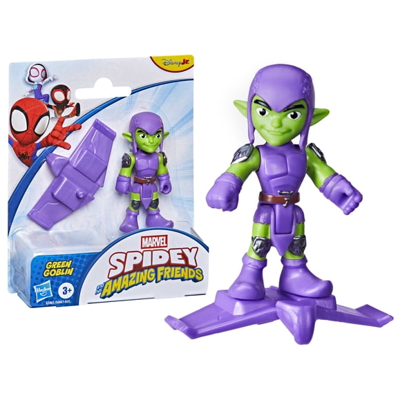 Marvel Spidey and His Amazing Friends Green Goblin Toy, Action Figure with Accessory, Ages 3