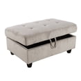 thumbnail image 2 of PonLiving Furniture Gray Dubey Living Room Sectional with Ottoman / Orientation: Left hand facing PonLiving Gray Dubey Living Room Sectional with Ottoman / Orientation: Left hand facing, 2 of 3