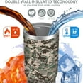 thumbnail image 5 of 30oz Tumbler with Swivel Handle, Vacuum Insulated Stainless Steel Travel Mug with 2-in-1 Straw Lid, Camo Print, 5 of 6