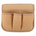thumbnail image 1 of Storage Bag, Armrest Chair Wheelchair Hanging Side Pocket Bag Canvas Double Layers Side Hanging Pocket for , Tablet, Cellphone, Remote Control, Books & Water Bottle, 1 of 7