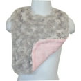 thumbnail image 6 of Lil Cub Hub BPDSR Reversible & Adjustable Minky Bib - Pink Dot with Silver Rosebud Swirl, 6 of 6