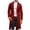 Red, variant on Men Trench coat Casual Button Solid Color Long Sleeve Pockets Turndown Collar Long Outwear Coat Yellow L