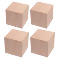 thumbnail image 4 of Educational Cube Block Toy 4Pcs Blocks Wooden for Creative Play and Math Skills Khaki, 4 of 9