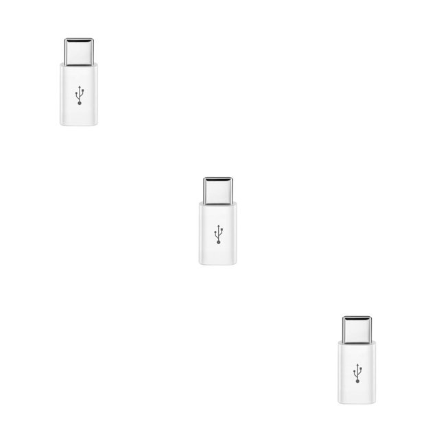 Sidaley Reemplazo del adaptador de carga rápida del cabezal de conversión de datos para Android Micro USB a puerto tipo C, blanco No.01 3piezas