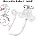 thumbnail image 4 of Ventilador de cuello y ventilador de mano, (blanco)Ventilador de cuello recargable 2 en 1 con pantalla LED, ventilador portátil ajustable 360, ideal para oficina, viajes, exteriores, 4 of 5