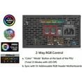 thumbnail image 2 of Thermaltake Toughpower GF1 ARGB 80Plus Gold Full Modular Power Supply - 850W, 2 of 9