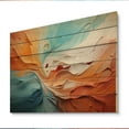 thumbnail image 2 of Designart "Teal Orange Bold Abstract Flow composition I" Abstract Collages Print on Natural Pine Wood, 2 of 5