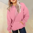 thumbnail image 2 of newwalpole Boys Girls Plain Hoodies Long Sleeve Oversized Hoodie Kids Soft Cotton Hooded Sweatshirts Baggy Preppy Pullover Top Pink for Size 2-3 Years, 2 of 5
