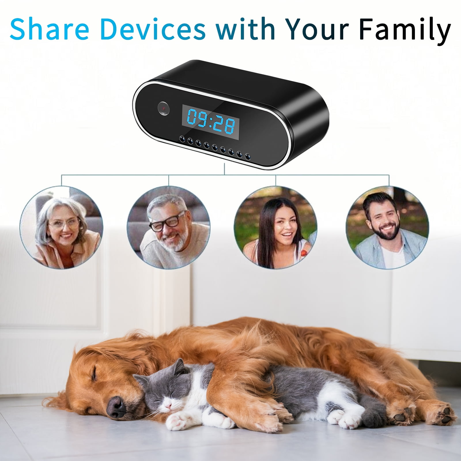 Yaoinaoou Home Security Camera Mini - 1080P HD Indoor WiFi Camera with Night Vision, Motion Detection for Baby, Pet & Home Monitor