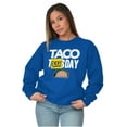 thumbnail image 3 of Taco Tuesday Everyday Mexican Foodie Unisex Plus Fleece Graphic Sweatshirt Brisco Brands 3X, 3 of 5