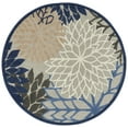 thumbnail image 2 of Nourison Aloha Indoor/Outdoor Blue/Multicolor 4' x ROUND Area Rug, (4x Round), 2 of 10