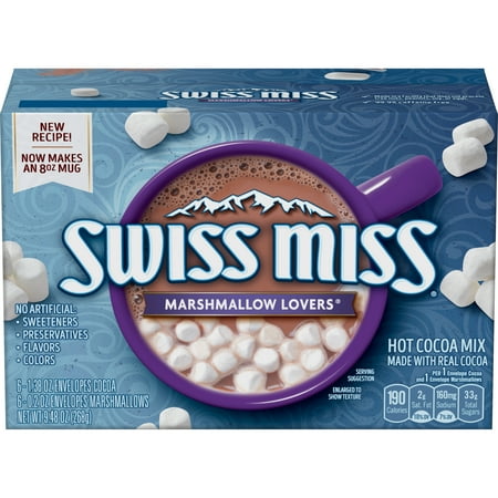 - (8 Pack) Swiss Miss Marshmallow Lovers Hot Cocoa Mix Envelope, 6 count