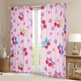 thumbnail image 2 of Homewish Female Women Cute Fruit Cherry Strawbeery Curtains Pack of 2 (42x84 Each),Cartoon Polka Dots Bow-Tie Curtains Blackout,Chic Floral Flowers Bedroom Curtains,Ultra Soft Home Decor, 2 of 6