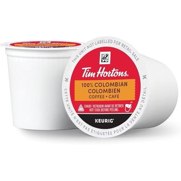 Tim Horton's 100% Colombian Medium Roast Coffee, 96 COUNT