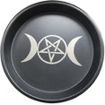 thumbnail image 1 of KAIYANG Candelabro de mesa con plato de metal, portavelas decorativo, bandeja de almacenamiento, accesorio de adivinación, organizador de astrología, luna y estrellas, 1 of 5