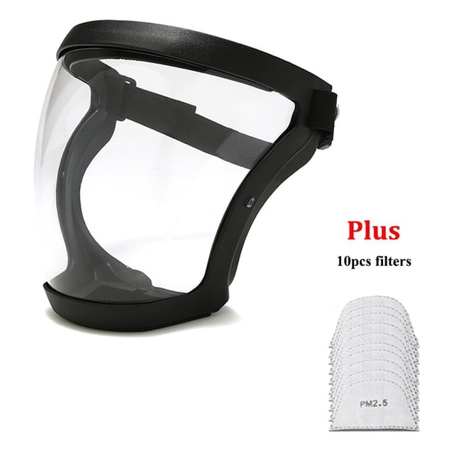 Máscara de seguridad transparente con filtros, protección Facial completa, a prueba de salpicaduras de aceite, antiniebla, gafas de trabajo