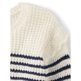 thumbnail image 3 of The Children's Place Toddler Girls Long Sleeve Striped Flutter Sweater, Sizes 12M-5T, 3 of 3