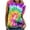 Purple, variant on Patlollav Womens Crewneck Short Sleeve Tie-Dye Print Pattern Casual Tops Print Shirts