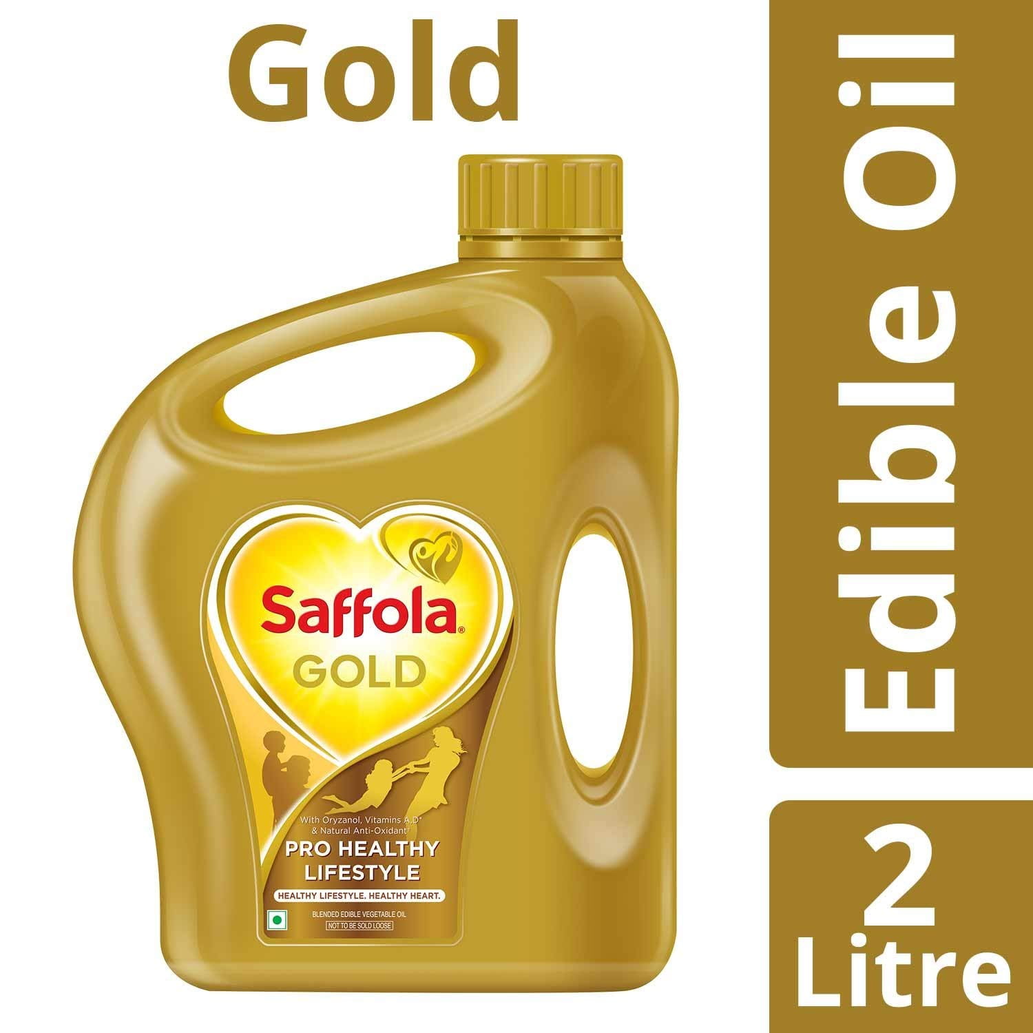 Saffola Gold, Blended Edible Vegetable Oil, 2 Liter(ltr)