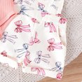 thumbnail image 5 of Baby Girl Romper with Suspender Casual Sleeveless Bow Front Floral Print Bodysuit Newborn Playsuit Summer Clothes Pink A 0-3 Month, 5 of 7