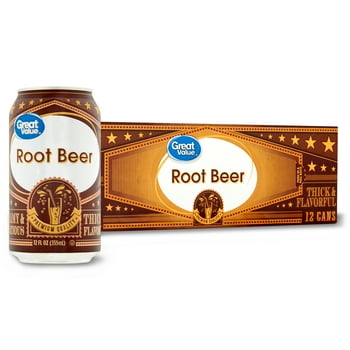 Great Value Root  Soda Pop, 12 fl oz, 12 Pack Cans